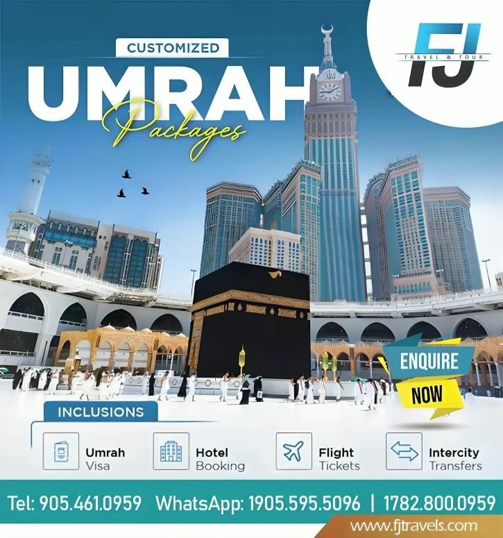 Canada Hajj Canada Umrah packages, umrah tickets